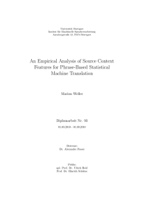 An Empirical Analysis of Source Context Features for Phrase