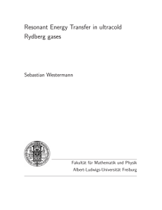 Resonant Energy Transfer in ultracold Rydberg gases