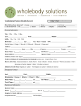 New Patient Chiropractic Form