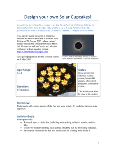 Design your own Solar Cupcakes!
