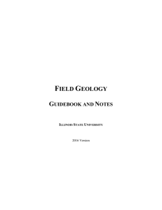 Field Guide Book - Department of Geography - Geology