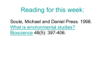 Reading for this week