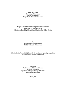 Major Lower Extremity Amputation in Diabetics