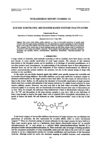 tetrahedron report number 124 suicide substrates
