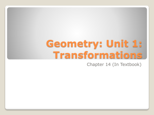Geometry: Unit 1: Transformations