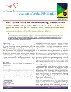 Better Lesion Creation And Assessment During Catheter