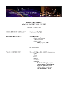 Program notes - San Diego Symphony