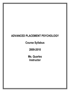 advanced placement psychology