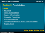 Water in the Atmosphere Section 3 Causes of Precipitation