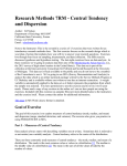 Research Methods 7RM - Central Tendency and Dispersion