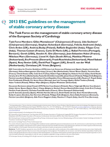 2013 ESC guidelines on the management of stable