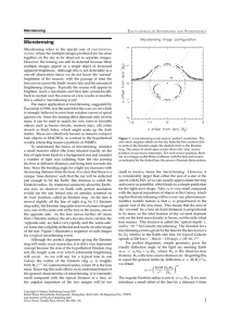 Microlensing - Caltech Astronomy