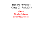Force Newton`s Laws Everyday Forces