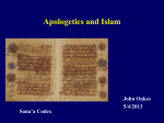 Apologetics and Islam PPT - Evidence for Christianity