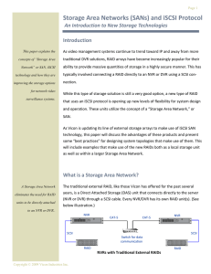 Storage Area Networks (SANs) and iSCSI Protocol