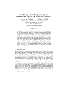 Combining Linear Programming and Satisfiability Solving for