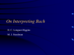 On Interpreting Bach - Engineering Class s