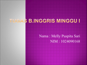 Tugas B.inggris minggu I