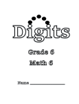6th Grade Digits Notes 2016-2017