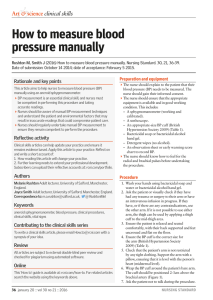 How to measure blood pressure manually