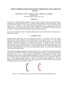Optical modeling of finite element surface
