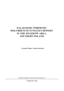 palaeozoic porphyry molybdenum-tungsten deposit in the myszków