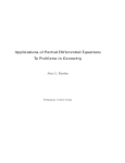 Applications of Partial Differential Equations To