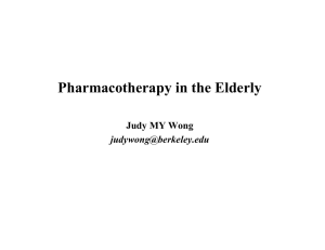 Pharmacotherapy in the Elderly