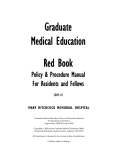 Graduate Medical Education Red Book - Dartmouth
