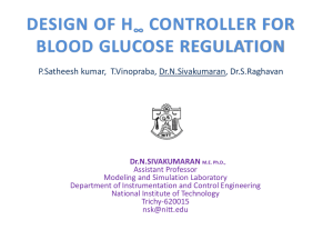 Design of H∞ Controller for Blood Glucose Regulation