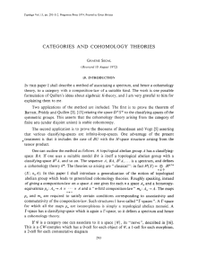 CATEGORIES AND COHOMOLOGY THEORIES