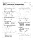 Redox Reactions and Electrochemistry