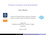 Projective simulation with generalization
