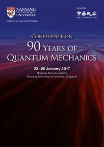 Quantum Mechanics - Nanyang Technological University