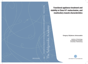 Functional appliance treatment and stability in Class II/1