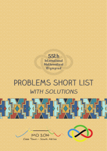 Problems short list - International Mathematical Olympiad