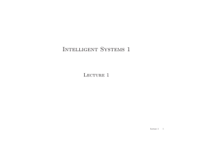 Intelligent Systems 1 - IIIT