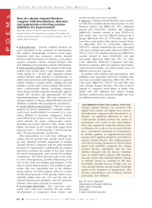 How do calcium channel blockers compare with beta