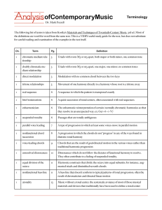 Terms from Kostka Twentieth Century Music