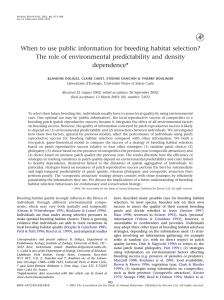 When to use public information for breeding habitat selection? The
