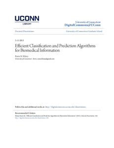 Efficient Classification and Prediction Algorithms for Biomedical