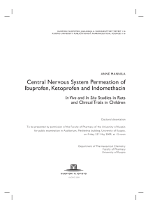 Central Nervous System Permeation of Ibuprofen, Ketoprofen and