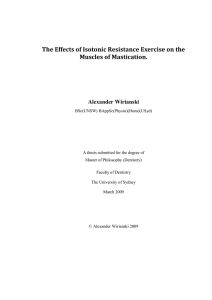 The Effects of Isotonic Resistance Exercise on the Muscles of