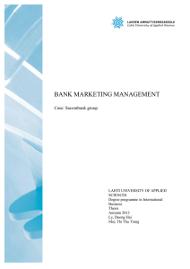 bank marketing management