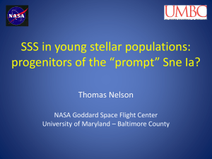 SSS in young stellar populations: progenitors of the