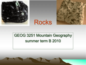 Lecture#5: Rocks