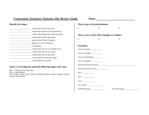 Connections Geometry Semester One Review Guide page 3