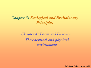 Chapter 3: Ecological and Evolutionary Principles