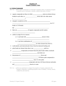 Chemistry 30 - SharpSchool