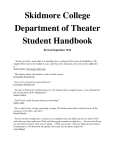 Skidmore College Department of Theater Handbook